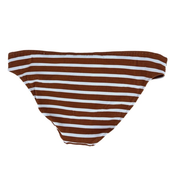 New AE AERIE Ribbed Full Coverage Bikini Bottom 70s Canyon Creek Stripe Size XL - Picture 8 of 10